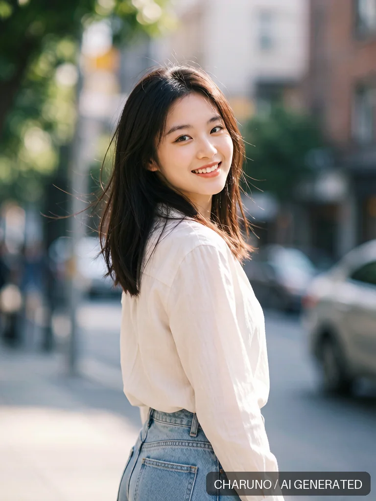 青春街拍少女 · 图库,第 7 张生成图片