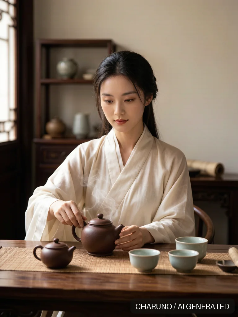 茶艺主播 · 图库,第 6 张生成图片