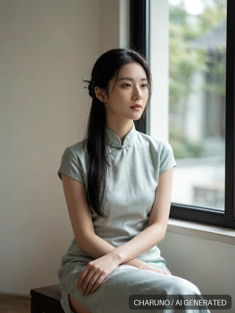 江南温婉人像 · 图库，第 3 张生成图片