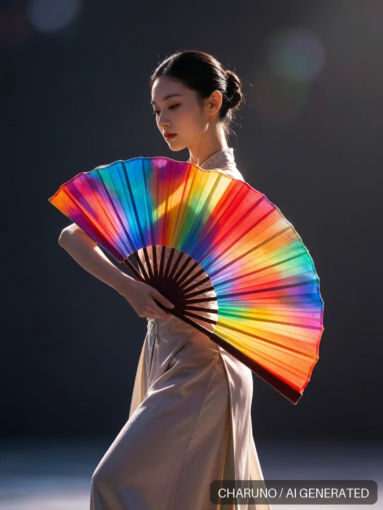 扇子舞 · 图库，第 6 张生成图片