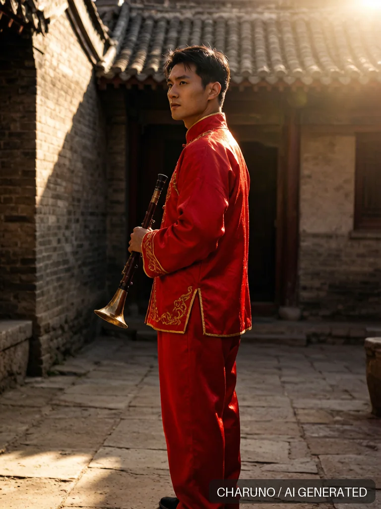 唢呐艺人 · 图库，第 4 张生成图片
