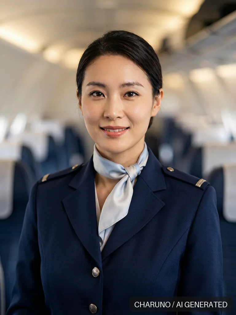 亚洲空乘 · 图库,第 2 张生成图片