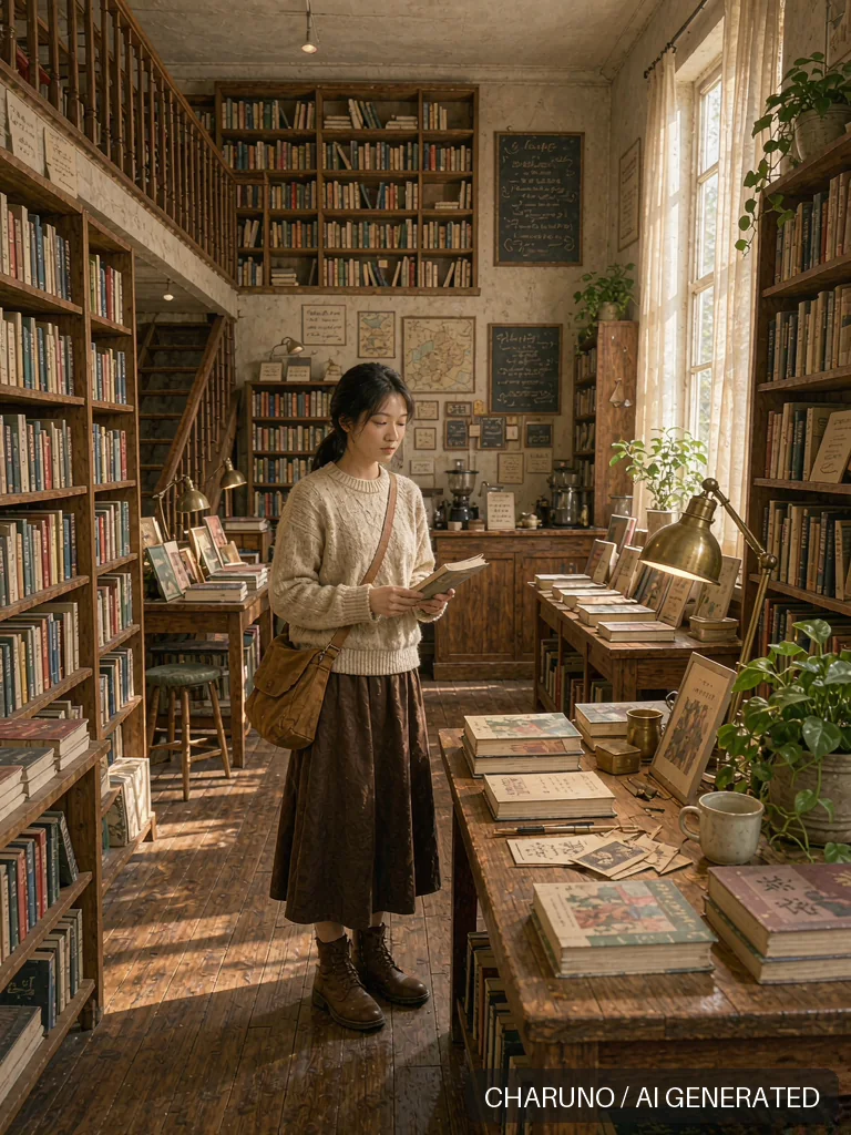 独立书店女店员 · 图库，第 6 张生成图片
