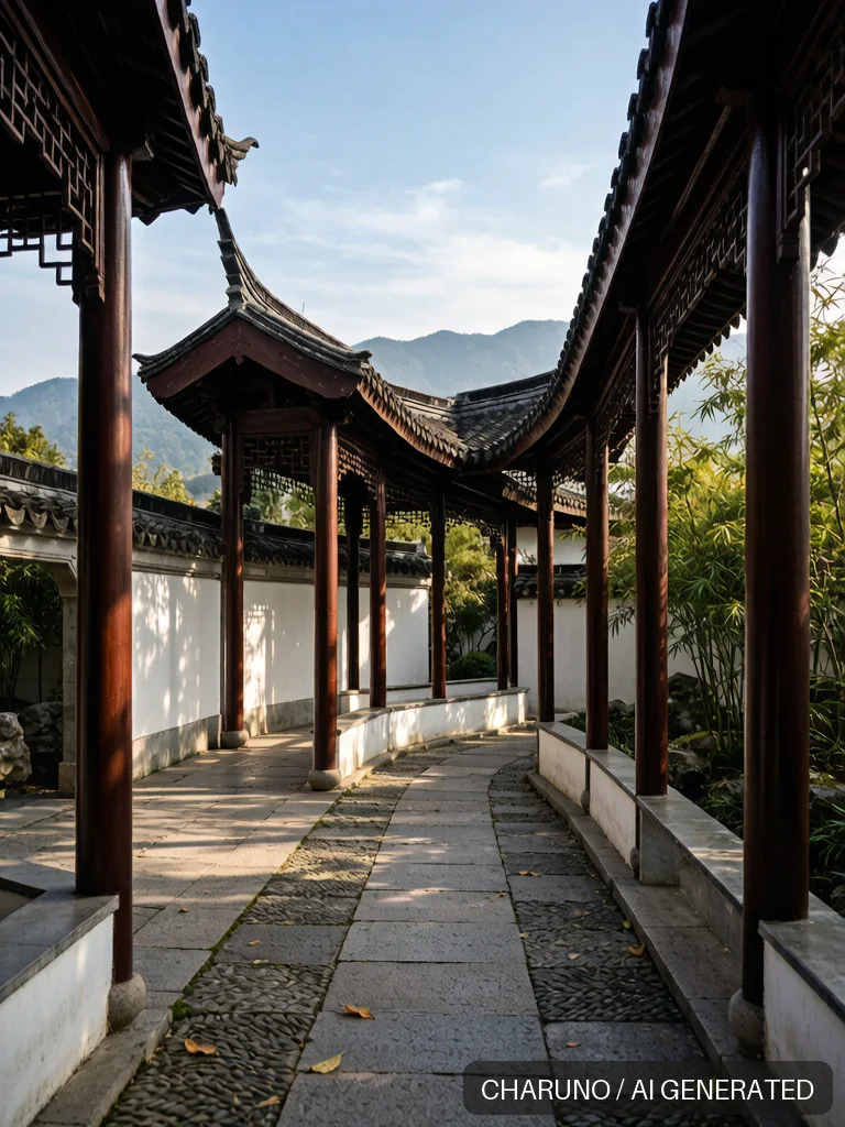 园林回廊 · 图库,第 8 张生成图片
