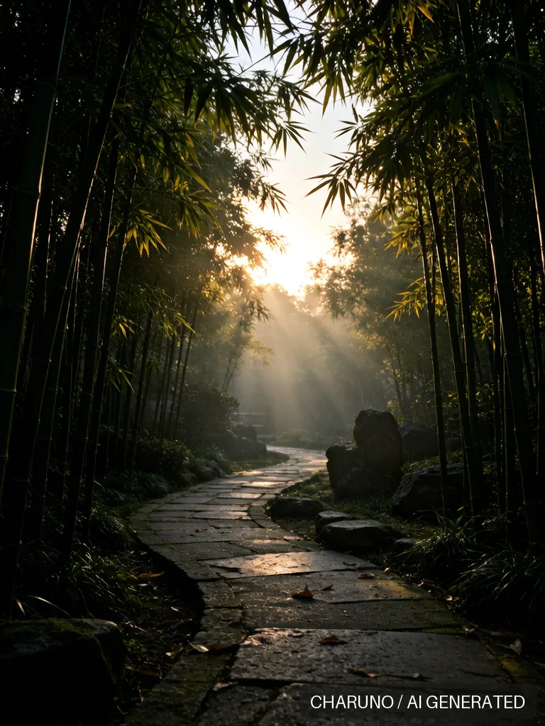 曲径通幽 · 图库，第 4 张生成图片