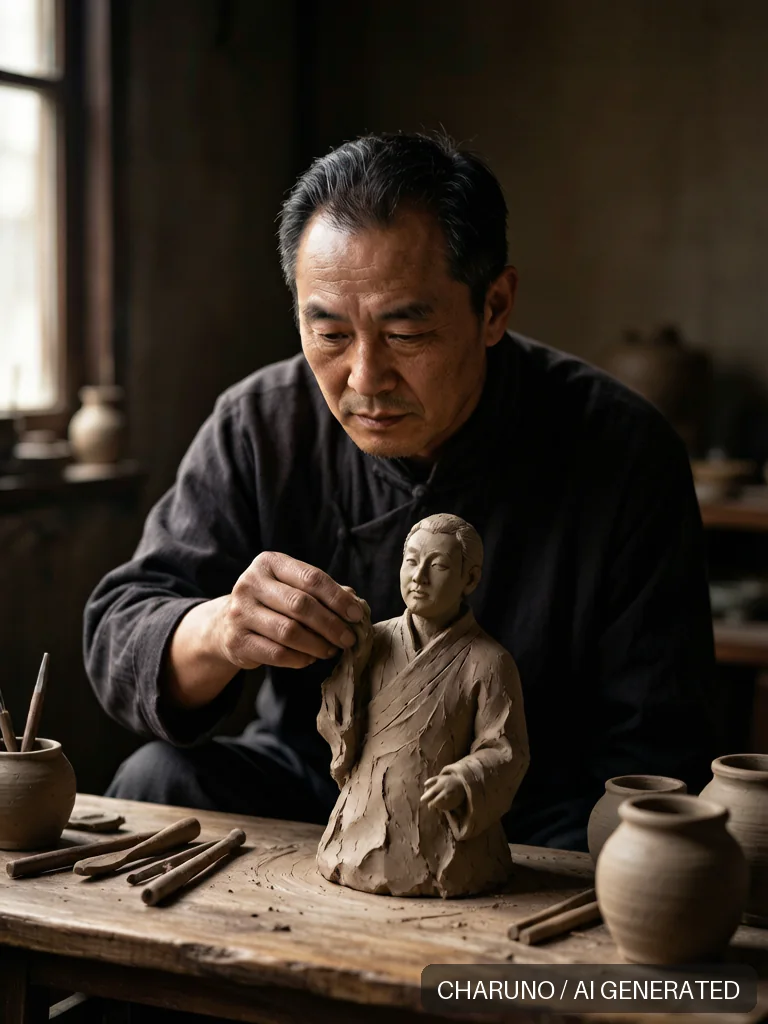 泥人艺人 · 图库，第 3 张生成图片