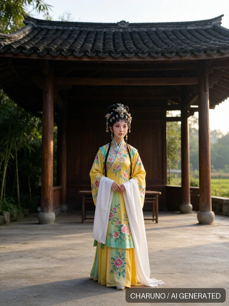黄梅戏女伶 · 图库，第 6 张生成图片