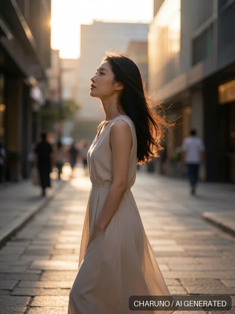 城市漫步少女 · 图库，第 6 张生成图片