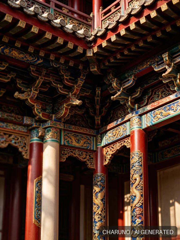 雕梁画栋 · 图库,第 5 张生成图片