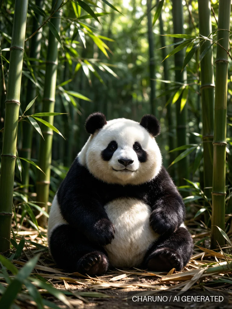 憨态熊猫 · 图库,第 1 张生成图片