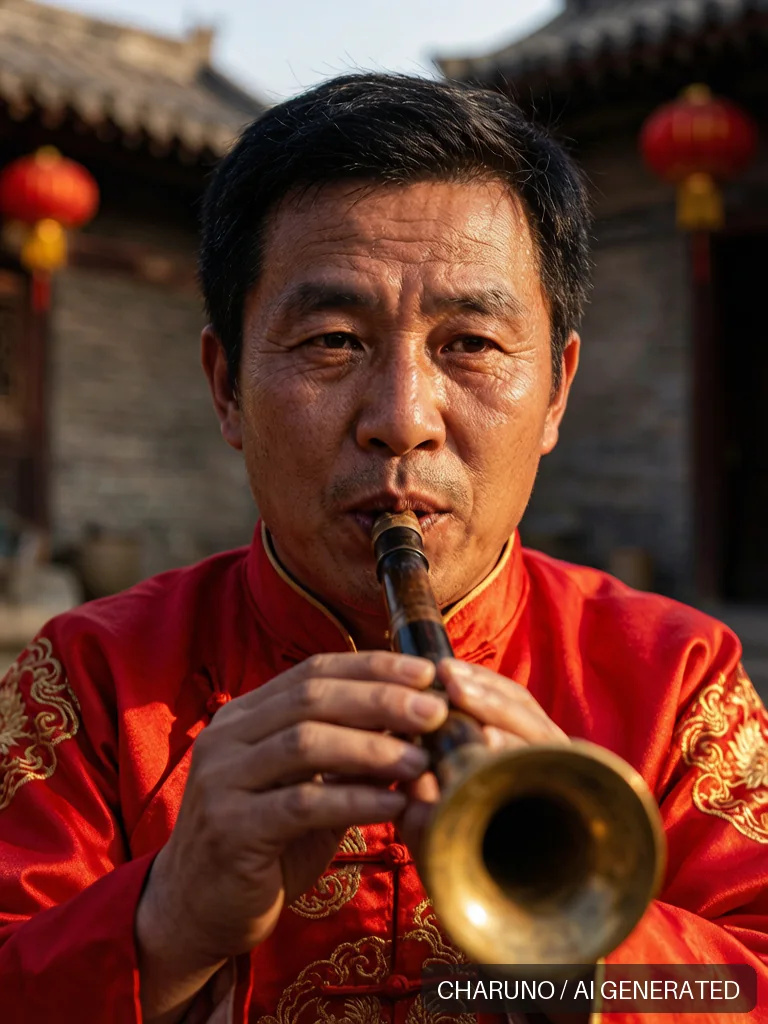 唢呐艺人 · 图库，第 3 张生成图片