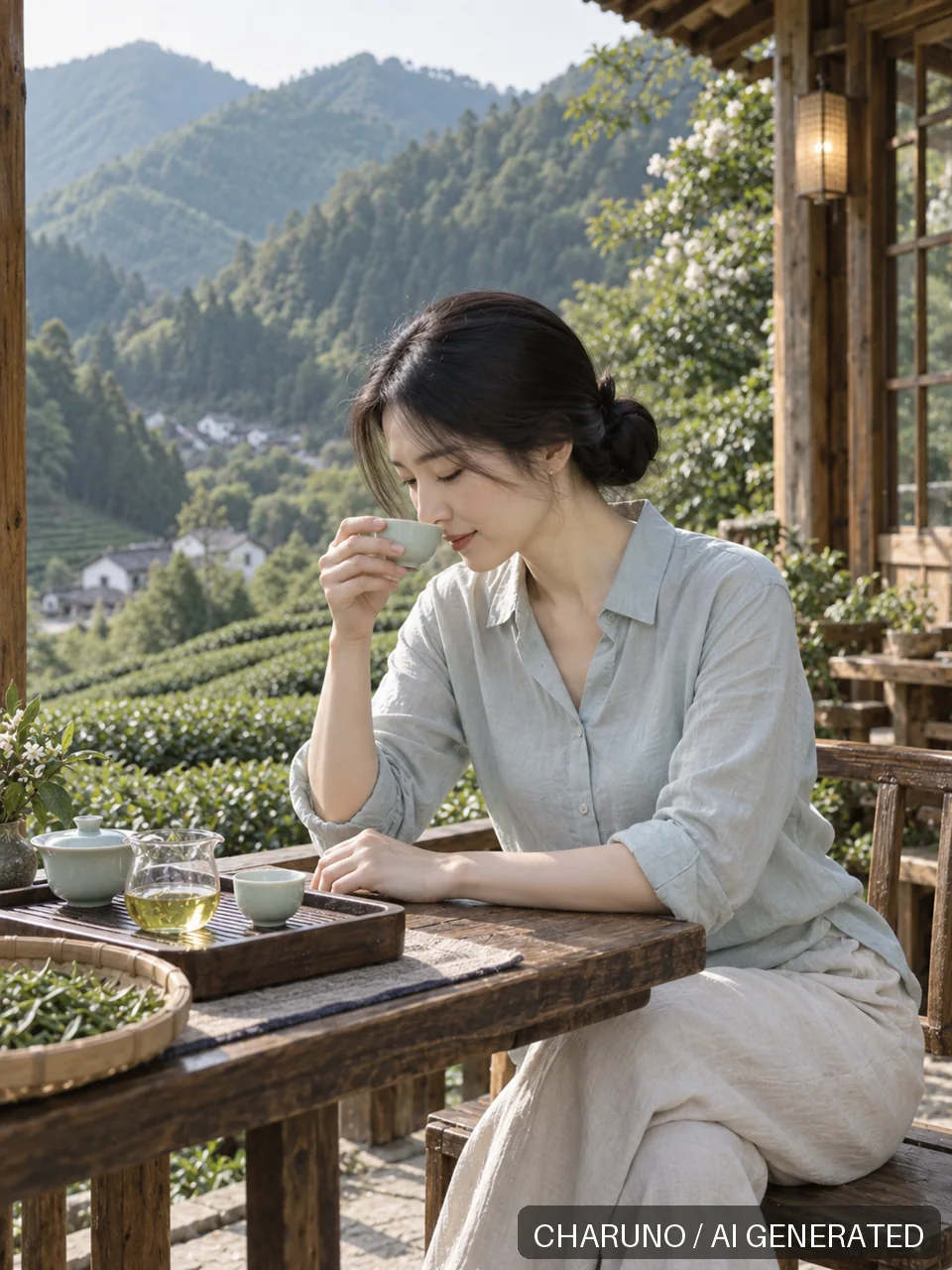 多彩日常·茶园慢时光，第 4 张生成图片