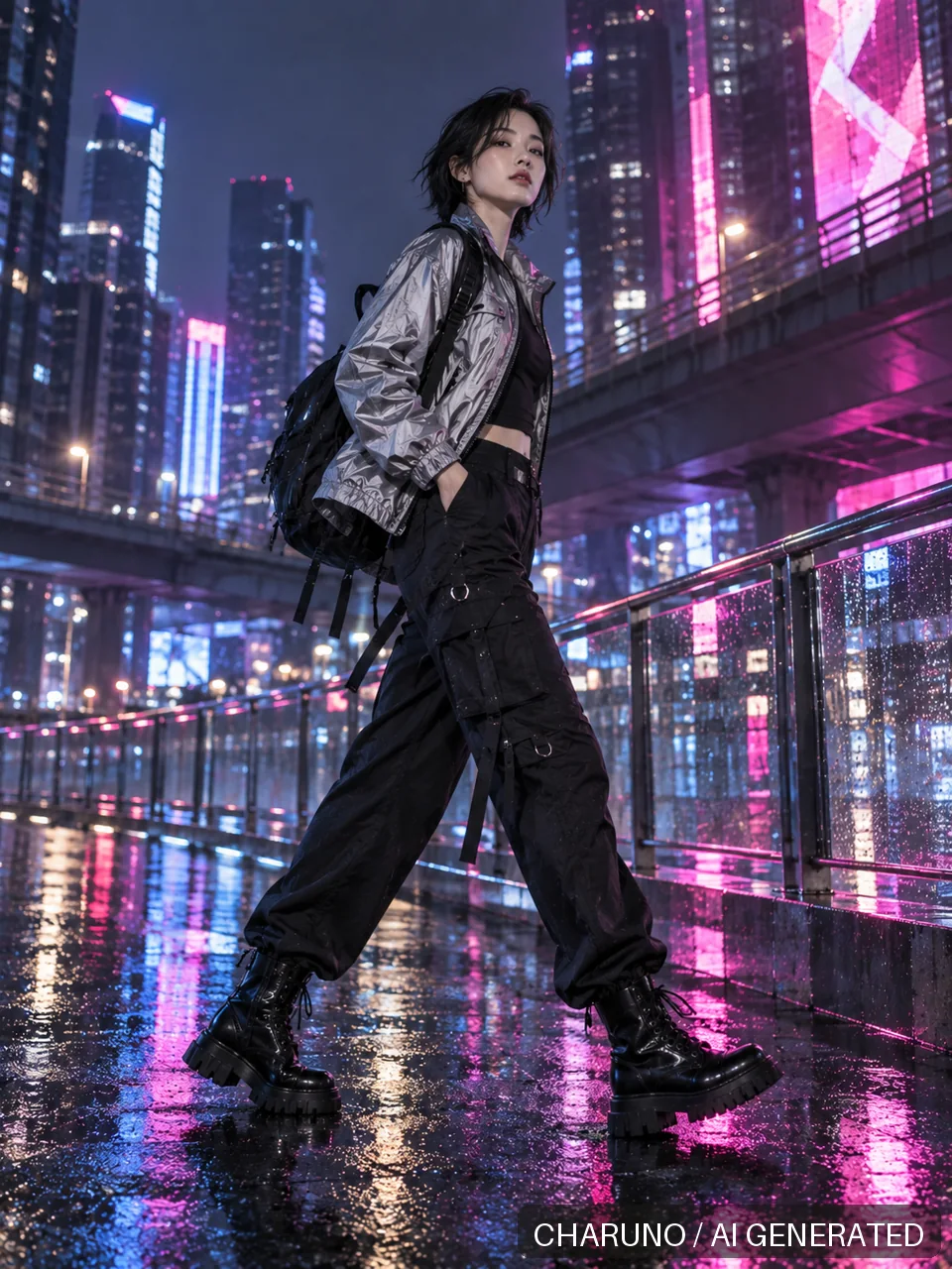 青春多面·霓虹夜景，第 7 张生成图片