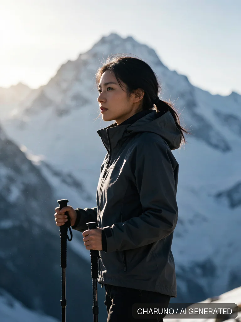 女登山家 · 图库，第 6 张生成图片